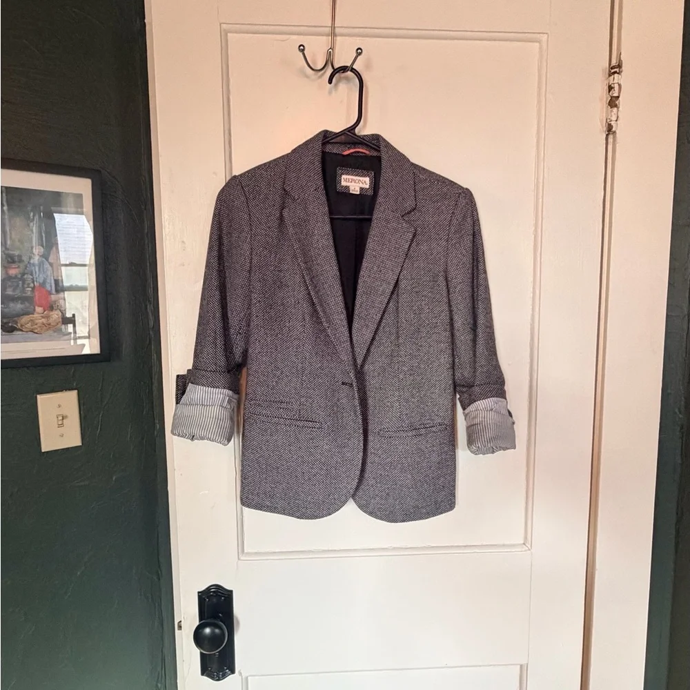 Merona Women's Gray Blazer - Picture 2 of 6